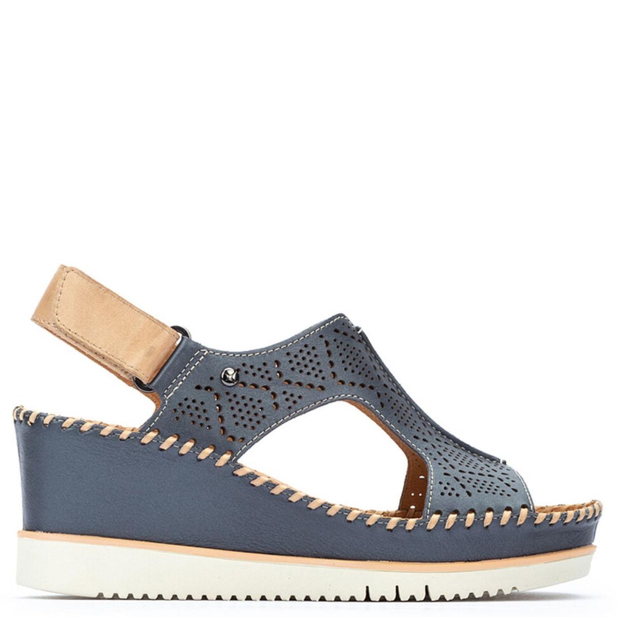 PIKOLINOS - Sandalia Mujer Cuero Azul Pikolinos