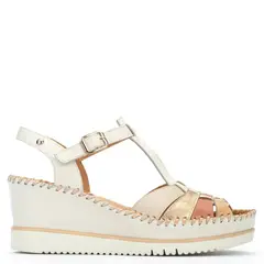 PIKOLINOS - Sandalia Mujer Cuero Beige