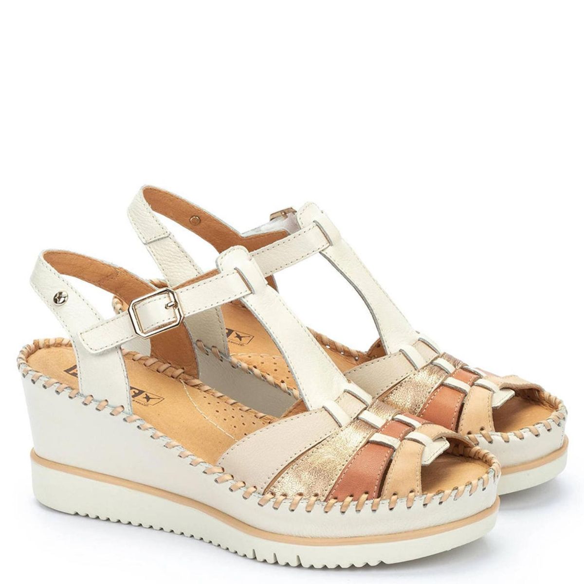 PIKOLINOS - Sandalias Mujer Cuero Beige Pikolinos