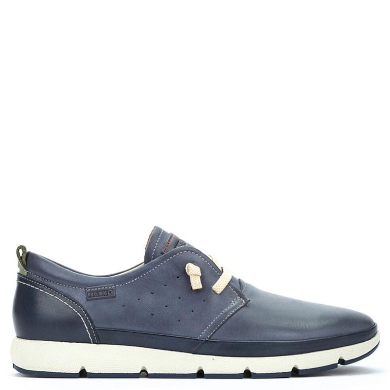 Zapato Casual Hombre Cuero Azul