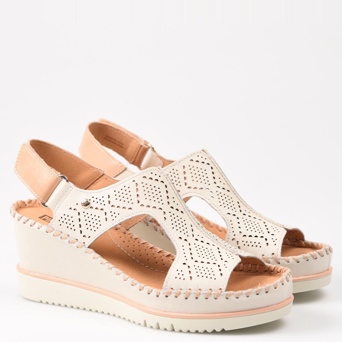 PIKOLINOS - Sandalias Mujer Cuero Blanco Pikolinos