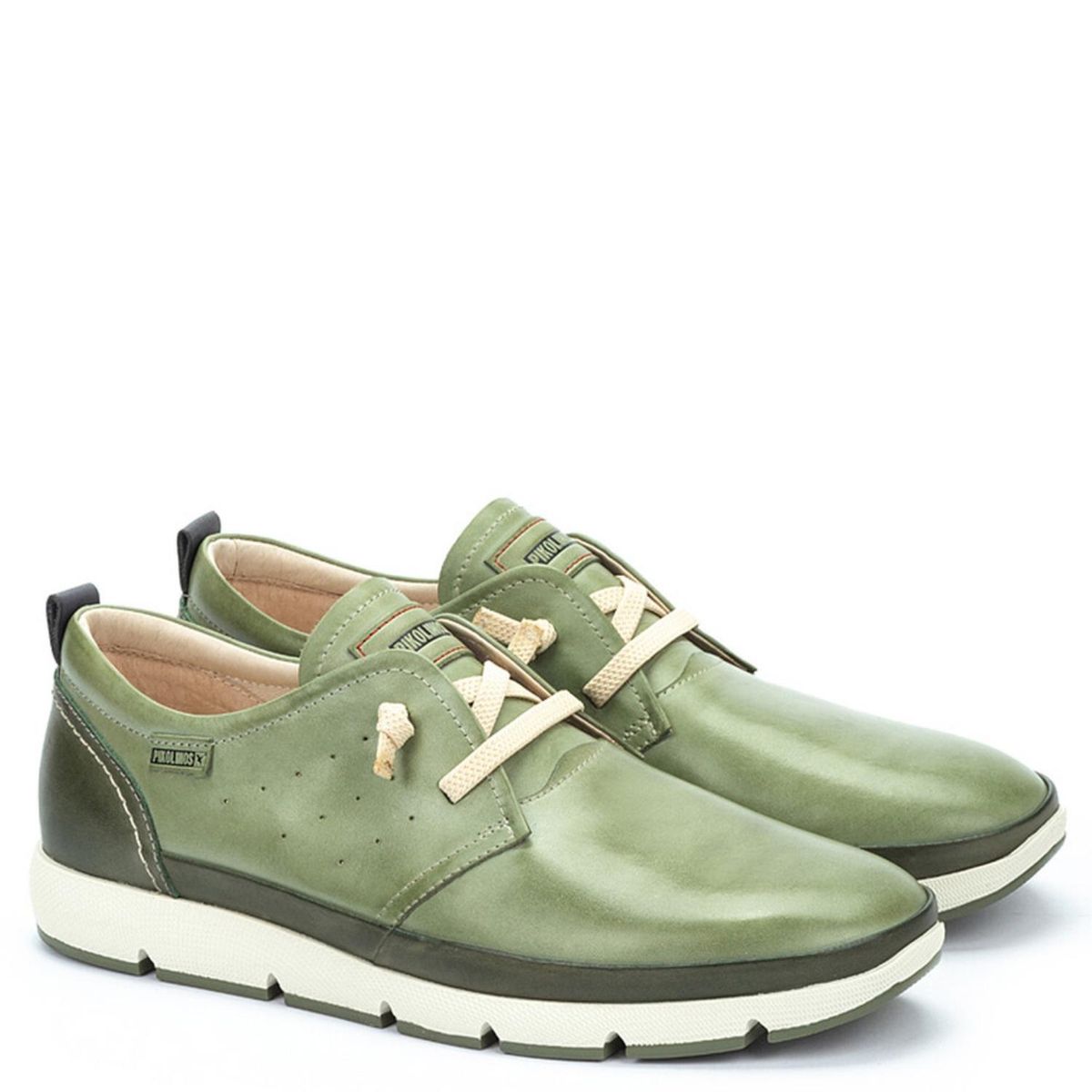 PIKOLINOS - Zapato Casual Hombre Cuero Verde Pikolinos