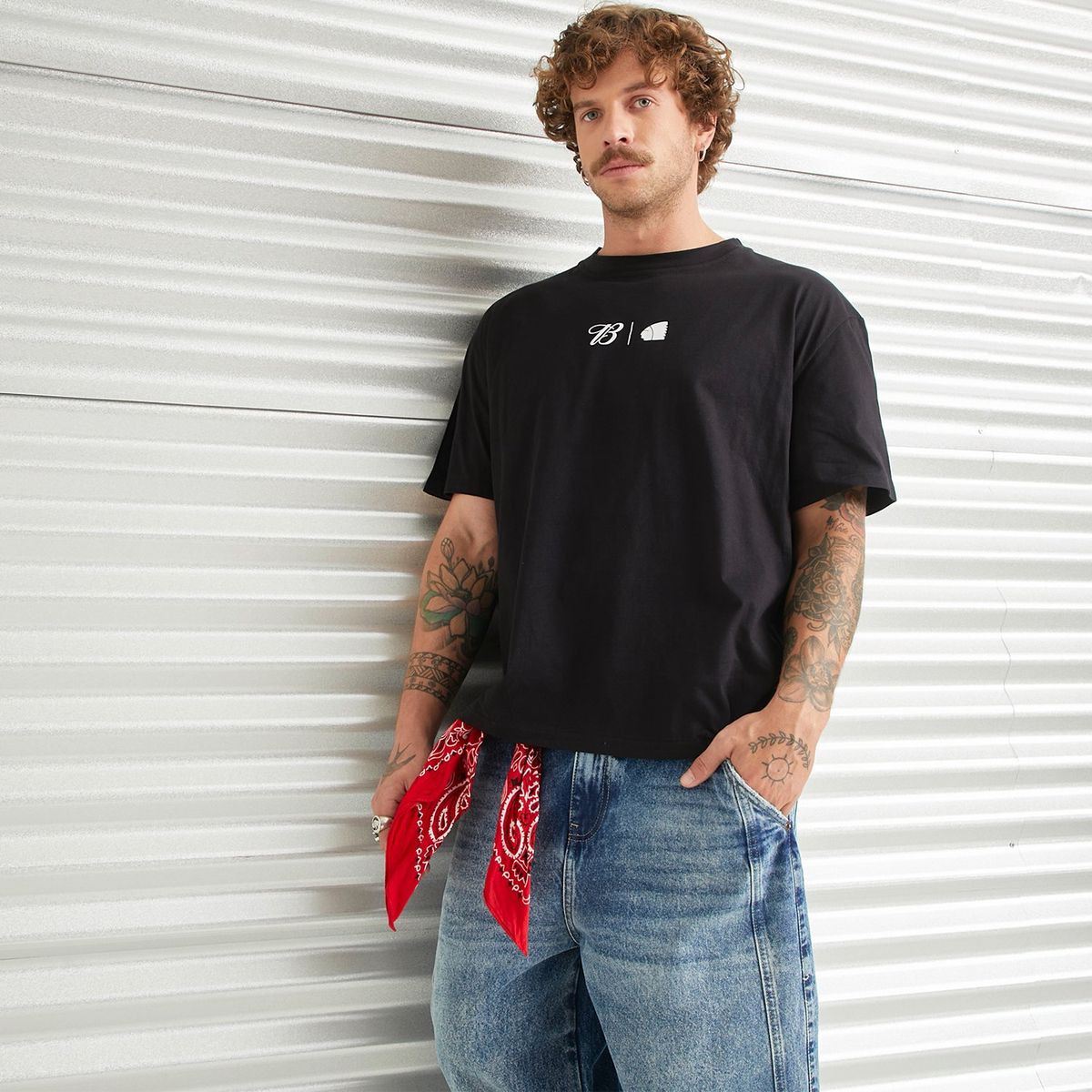 AMERICANINO - Polera Manga Corta Oversize Hombre Americanino