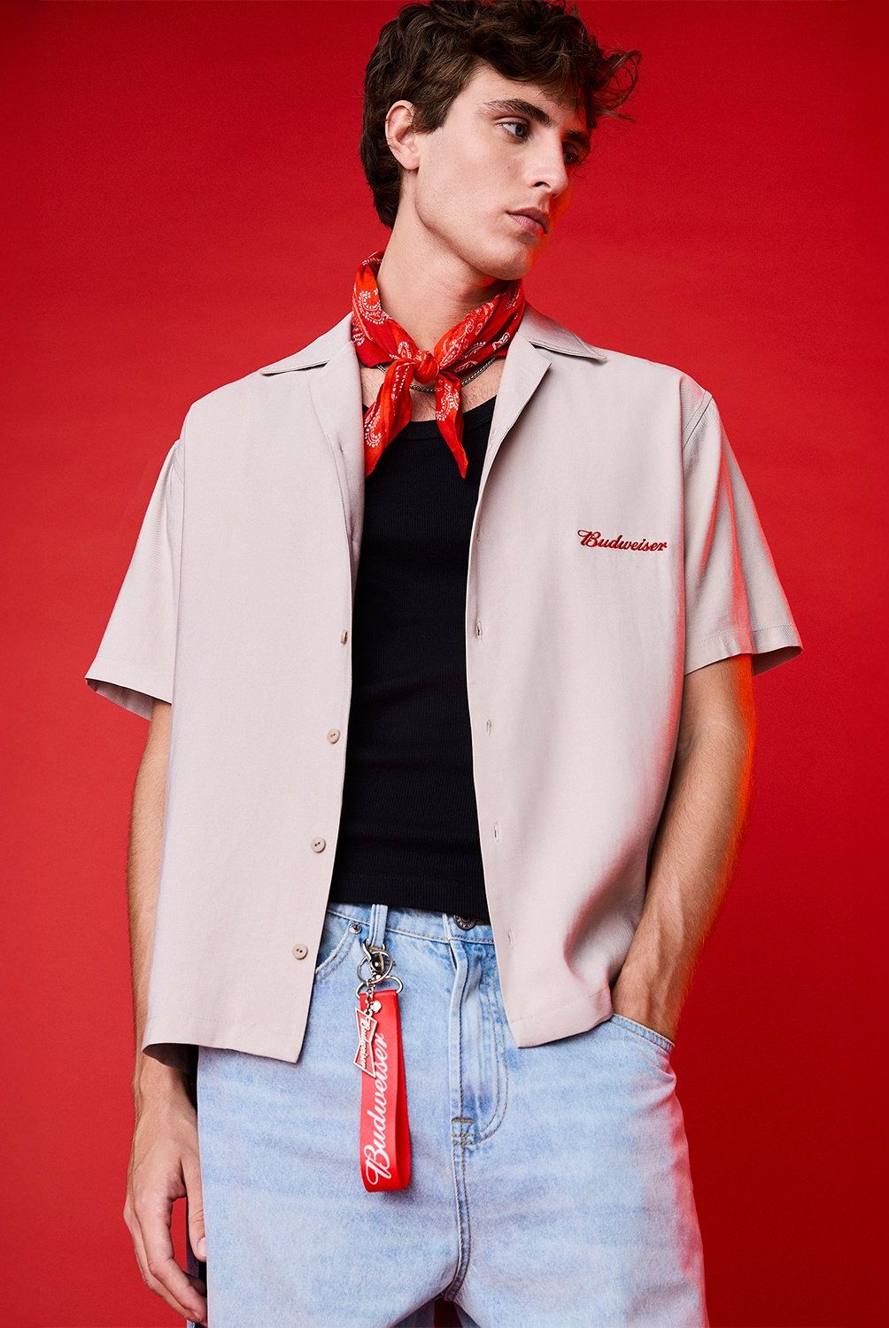 AMERICANINO - Camisa Manga Corta Boxy Fit Hombre Americanino