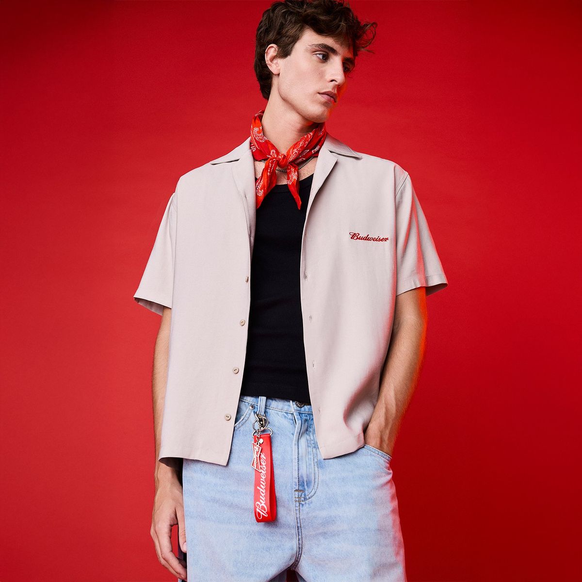 AMERICANINO - Camisa Manga Corta Boxy Fit Hombre Americanino