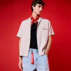 AMERICANINO - Camisa Manga Corta Boxy Fit Hombre
