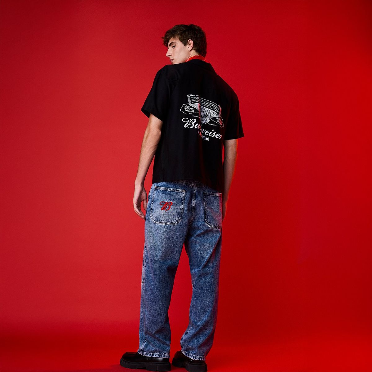 AMERICANINO - Camisa Manga Corta Boxy Fit Hombre Americanino