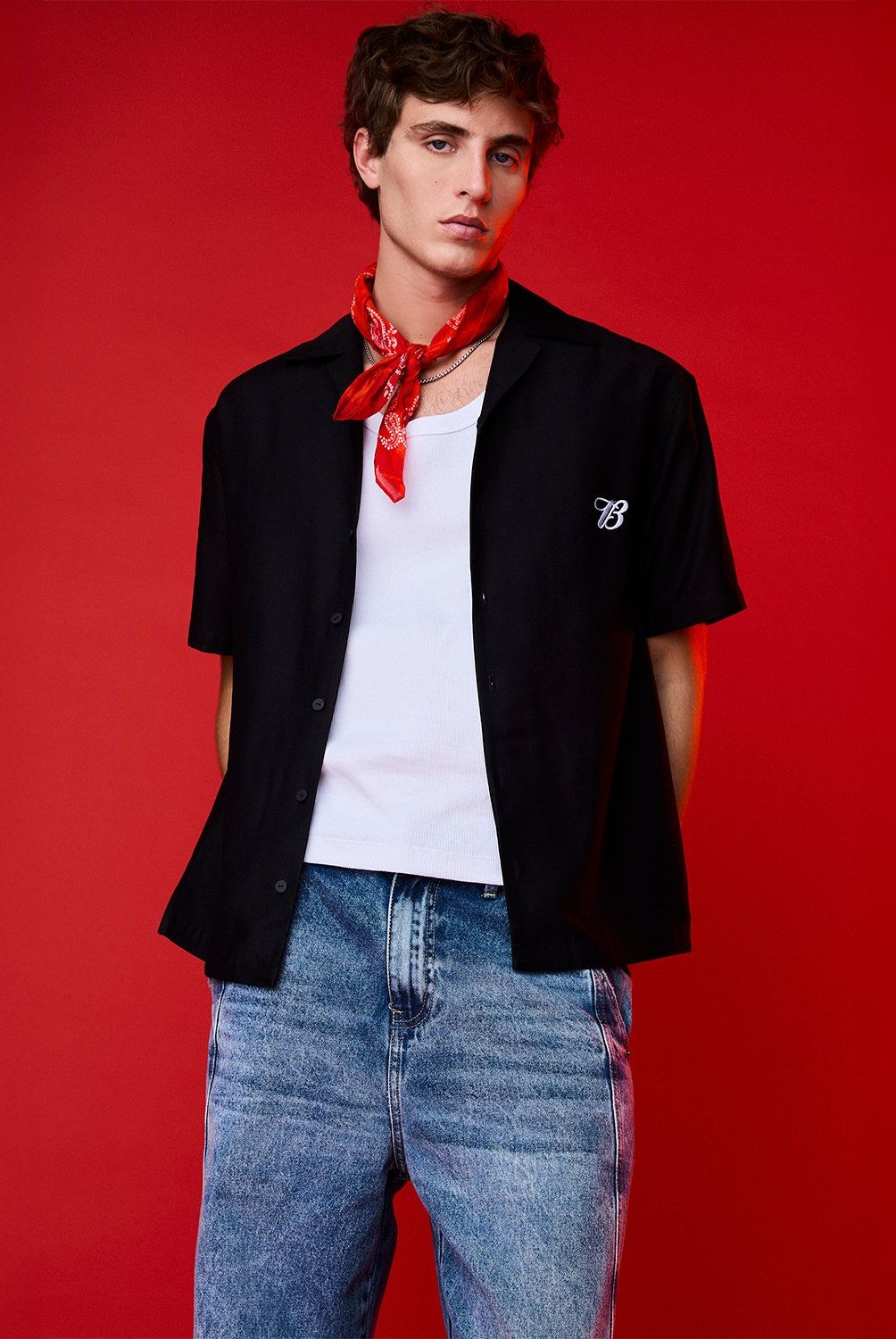 AMERICANINO - Camisa Manga Corta Boxy Fit Hombre Americanino
