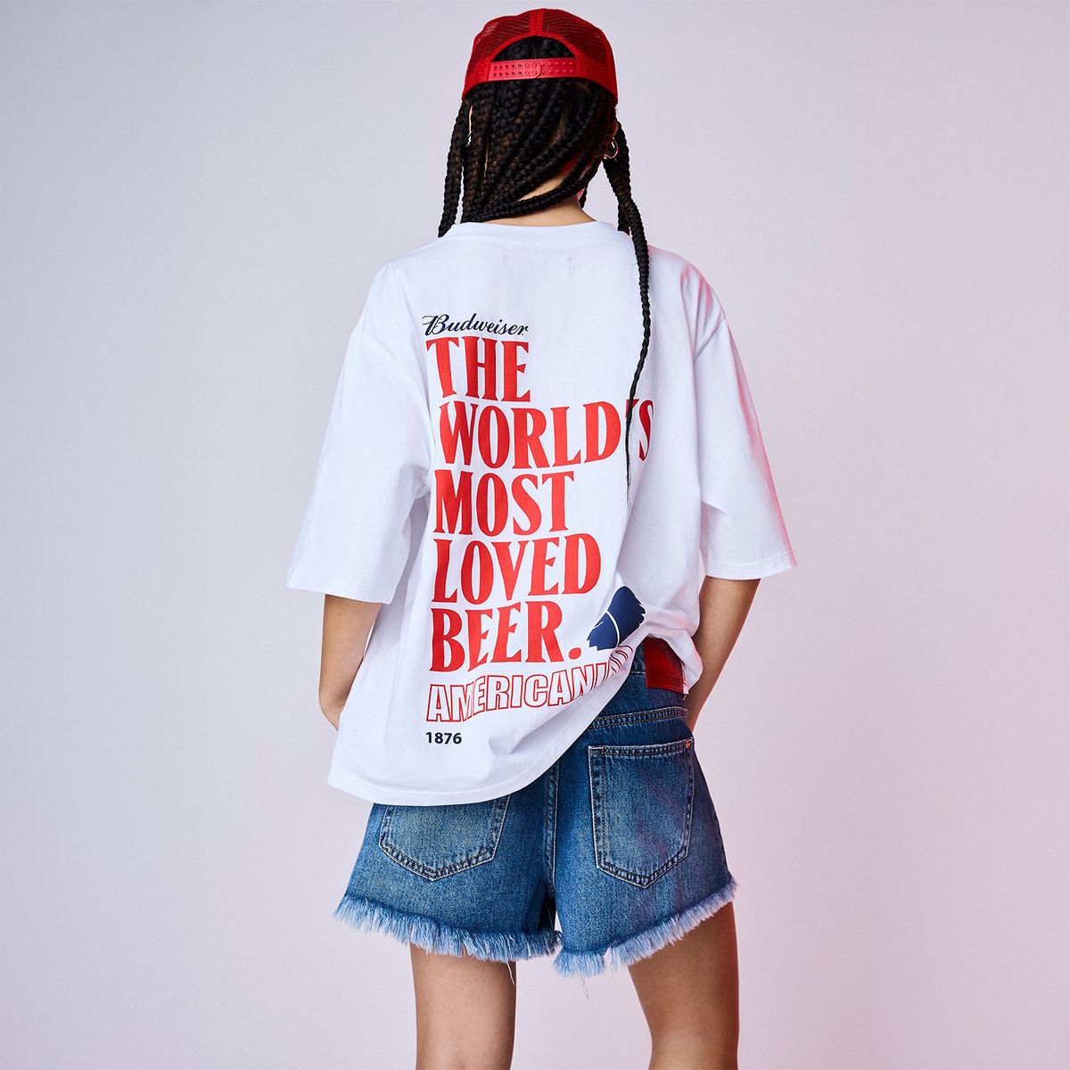 AMERICANINO - Polera Manga Corta Algodón Mujer Americanino por Budweiser