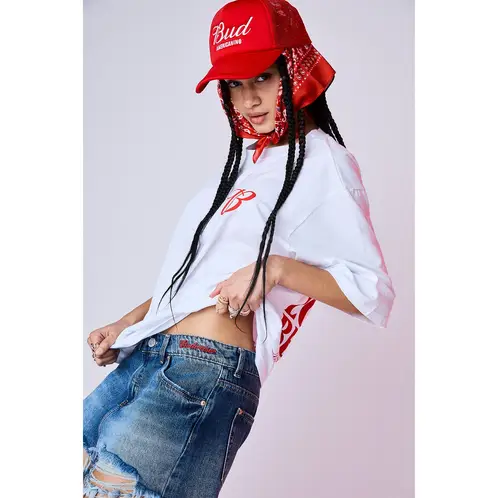 AMERICANINO - Polera Manga Corta Algodón Mujer por Budweiser
