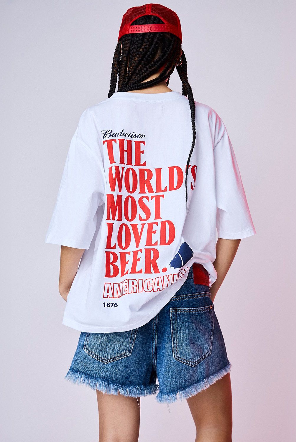 AMERICANINO - Polera Manga Corta Algodón Mujer Americanino por Budweiser