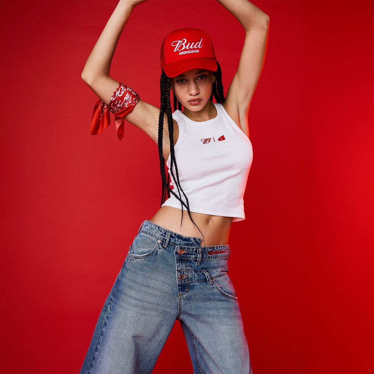 AMERICANINO - Polera Sin Mangas Algodón Mujer Americanino por Budweiser