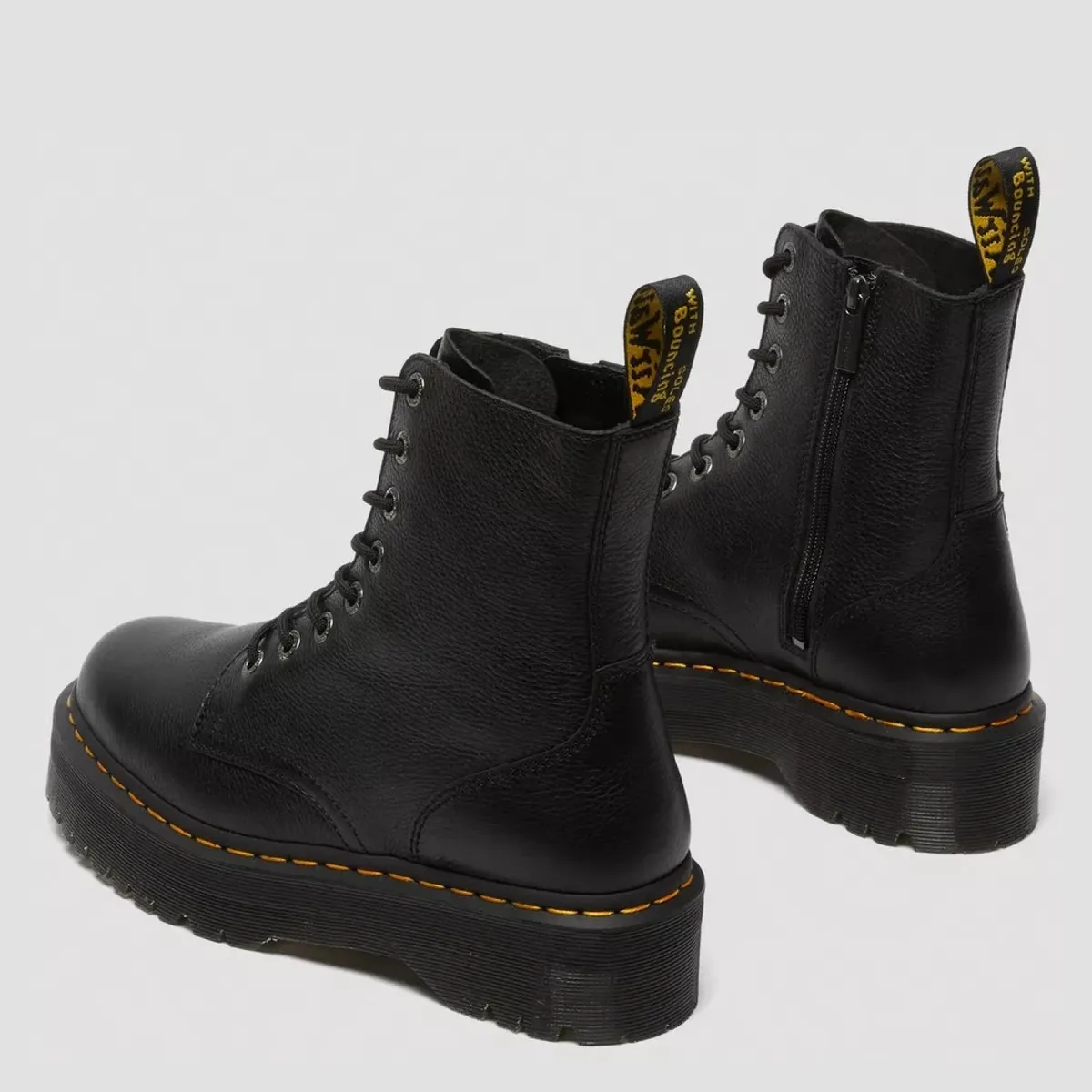 DR MARTENS - Jadon Iii Botín Mujer Cuero Pisa Negro Dr Martens
