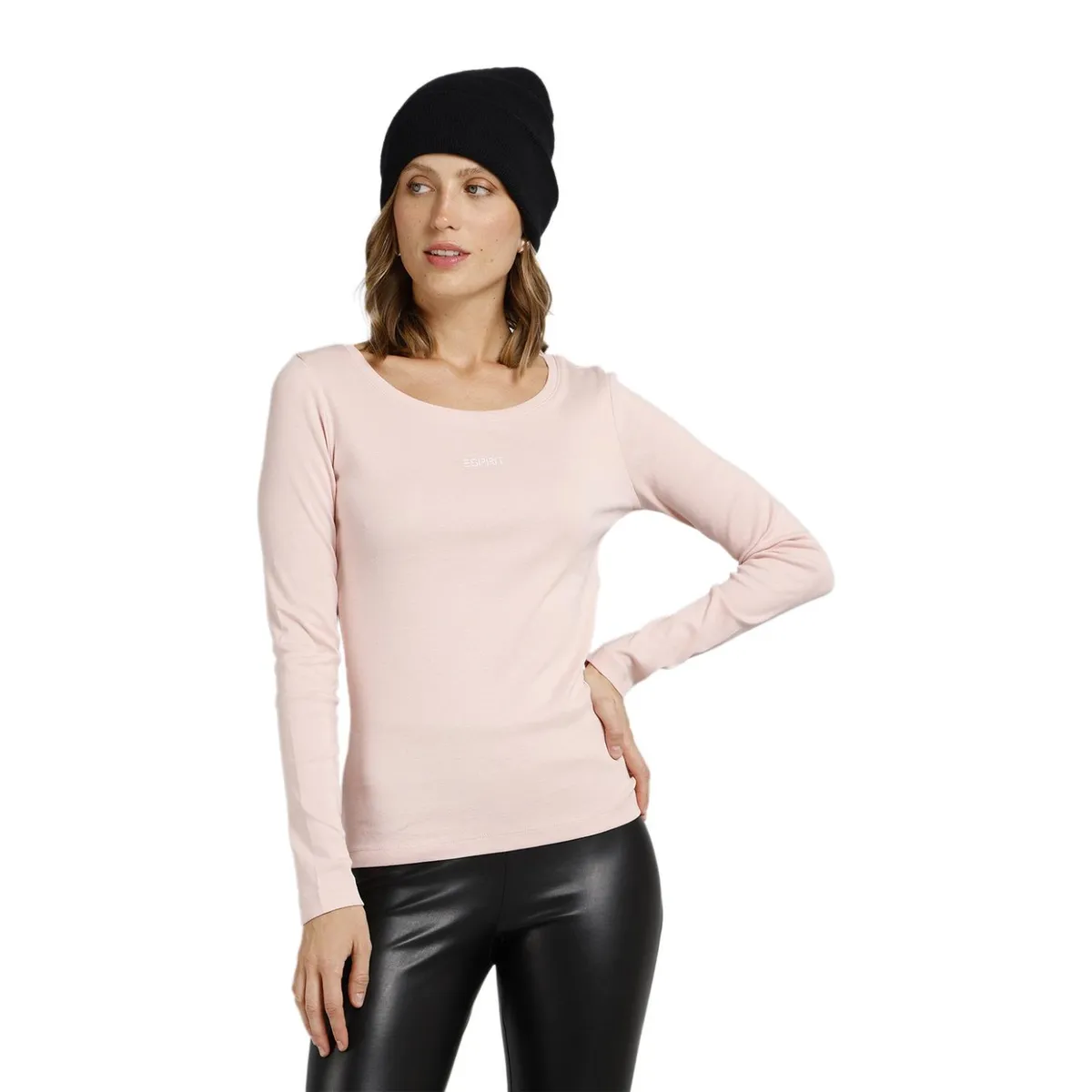 ESPRIT - Polera Manga Larga Algodón Mujer Esprit