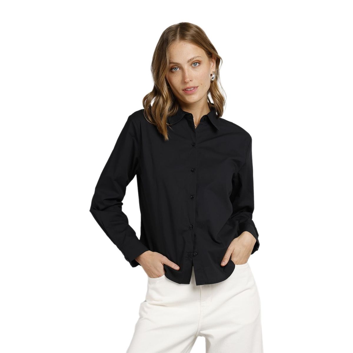 ESPRIT - Blusa Manga Larga Algodón Mujer Esprit