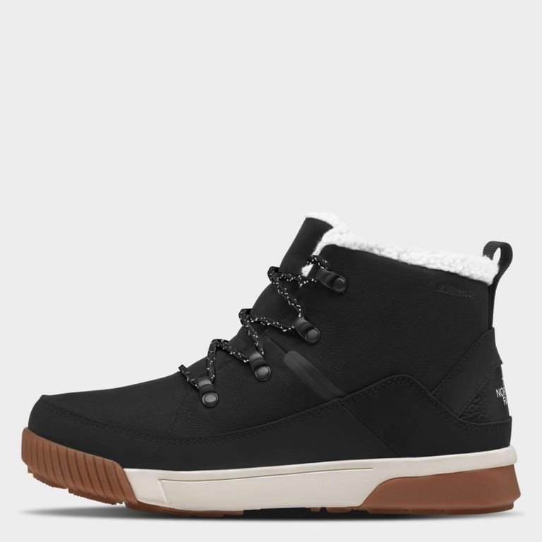 Zapatilla Indoor Mujer Cuero Negro