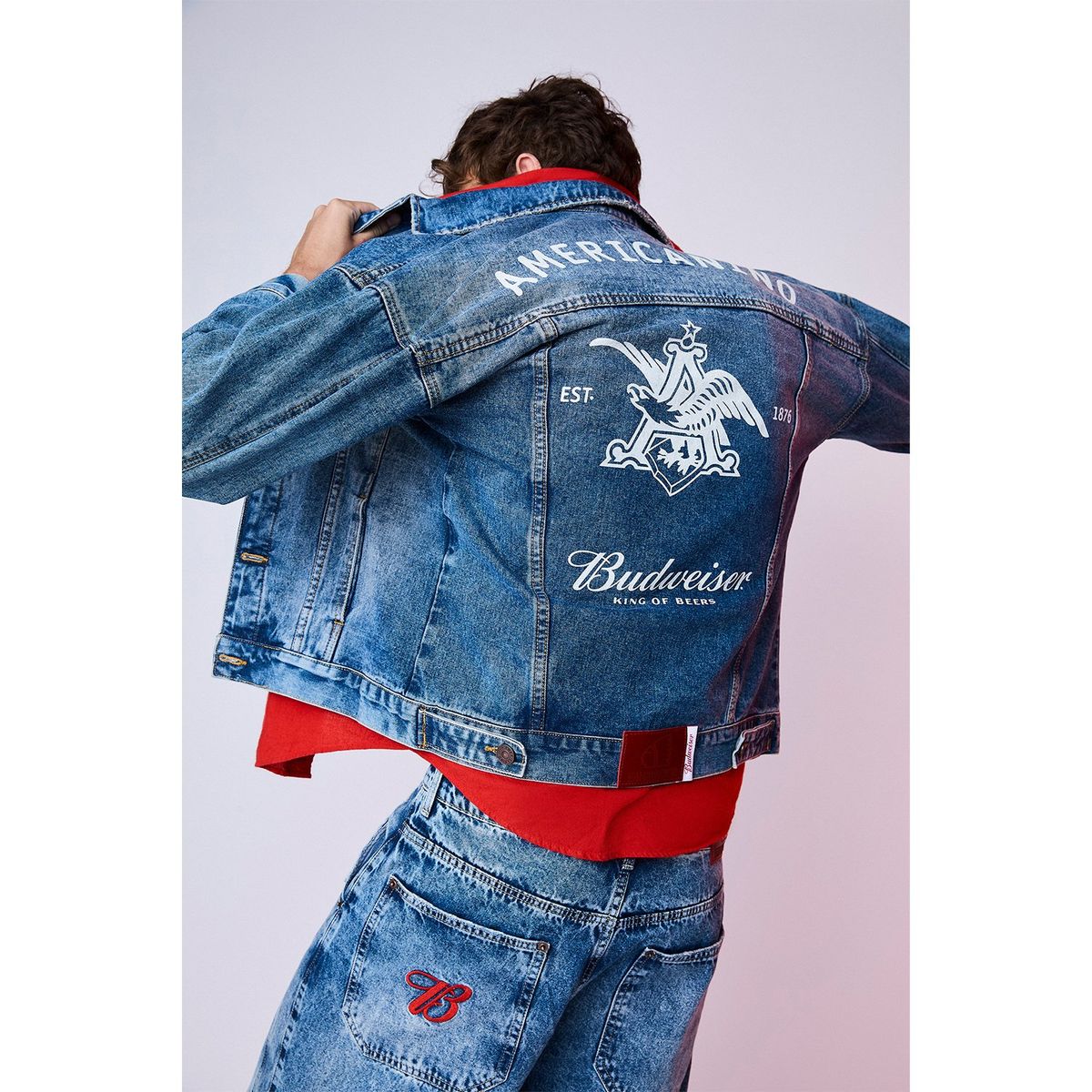 AMERICANINO - Chaqueta Denim Oversize Budweiser Hombre Americanino