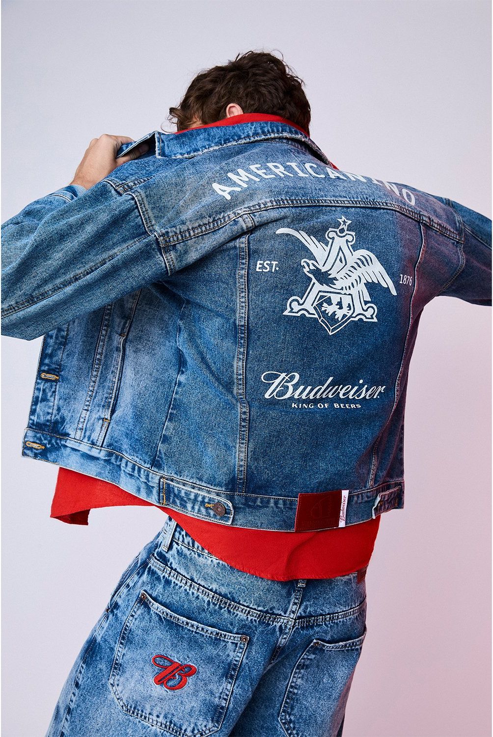 AMERICANINO - Chaqueta Denim Oversize Budweiser Hombre Americanino