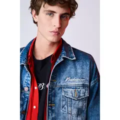 AMERICANINO - Chaqueta Denim Oversize Budweiser Hombre