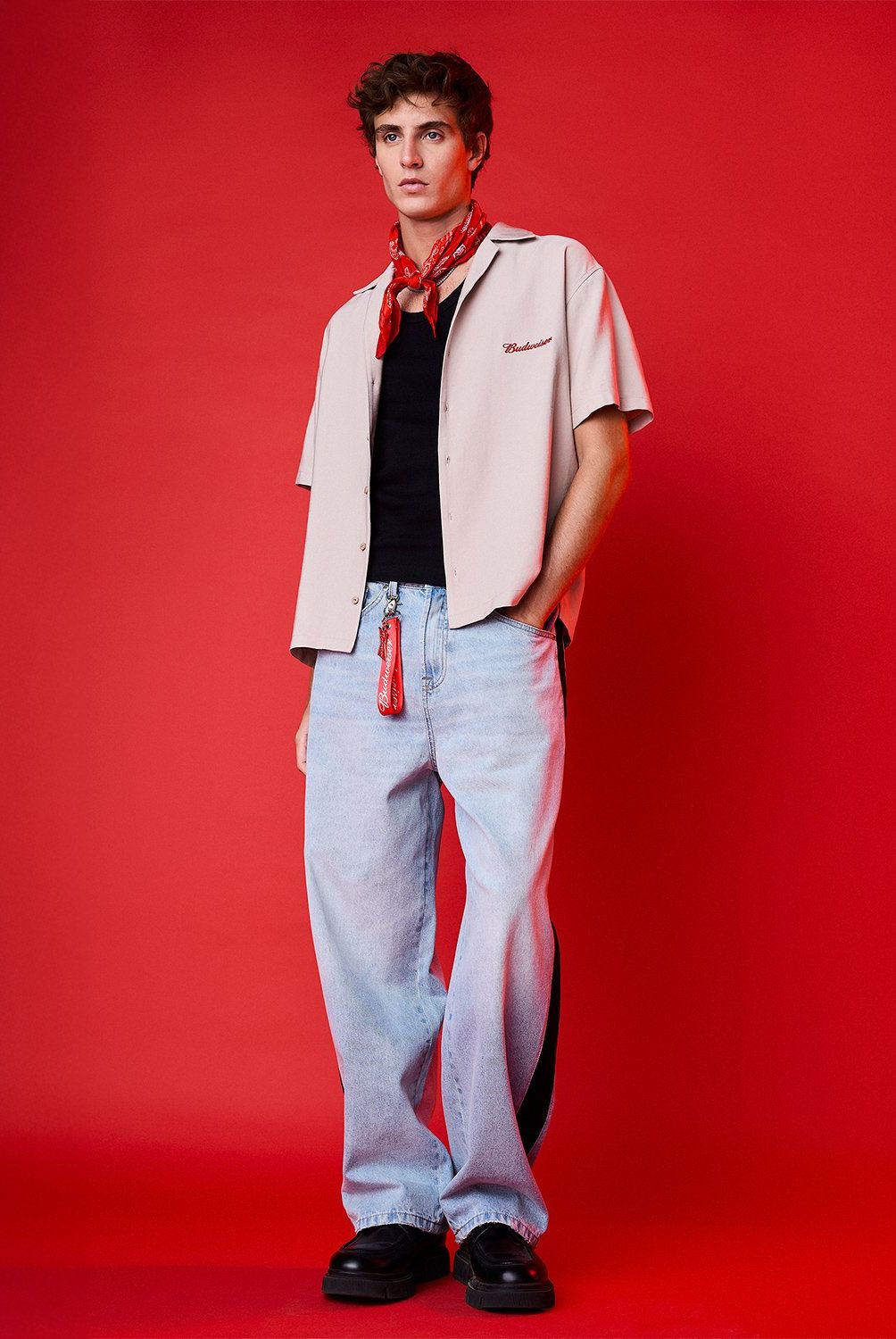AMERICANINO - Jeans Baggy Budweiser Hombre Americanino
