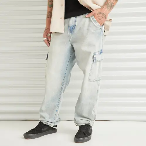 AMERICANINO - Jeans Cargo Budweiser Loose Fit Hombre