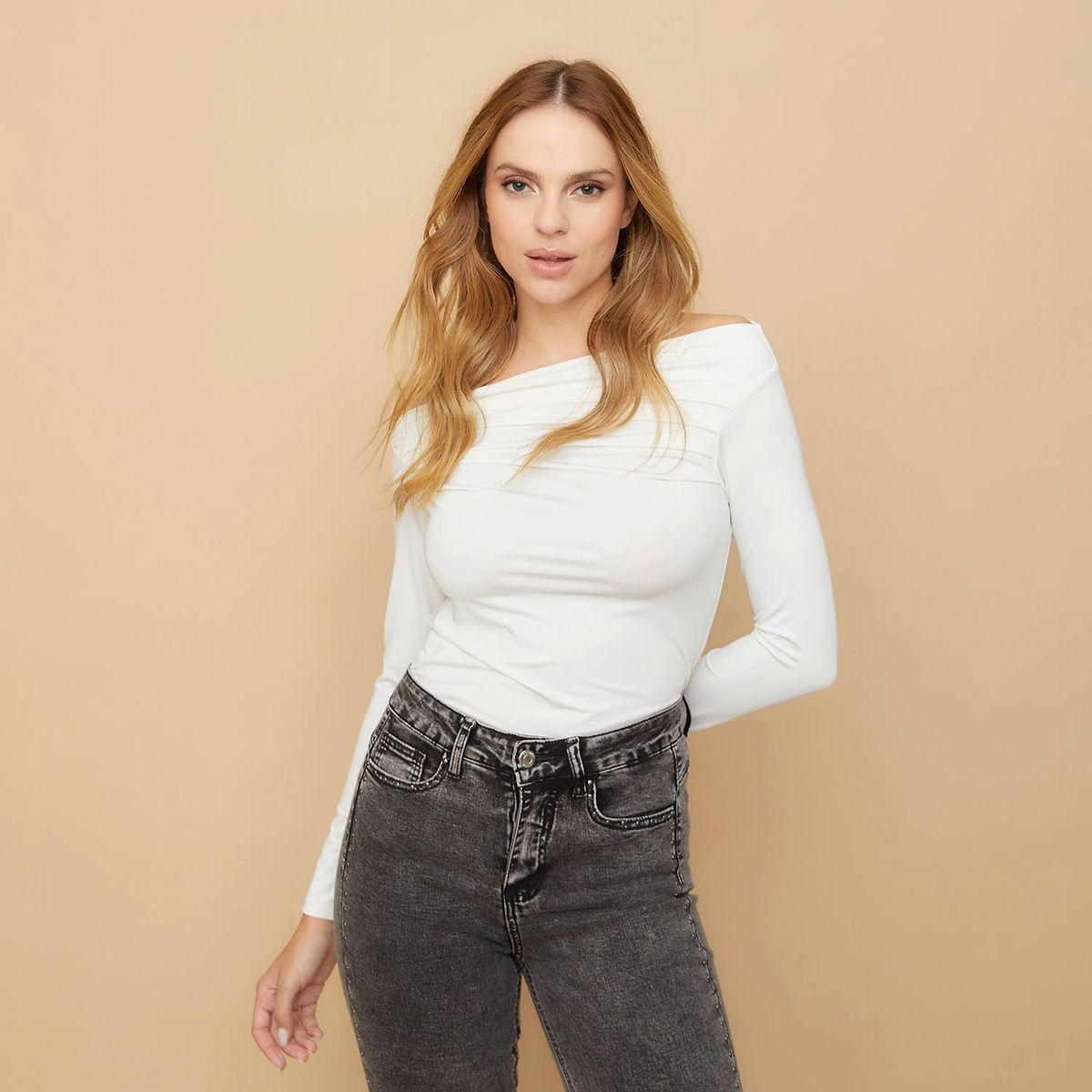 MOSSIMO - Polera Manga Larga Mujer Mossimo