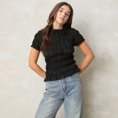 SYBILLA - Blusa Manga Corta Mujer