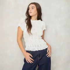 SYBILLA - Blusa Manga Corta Mujer