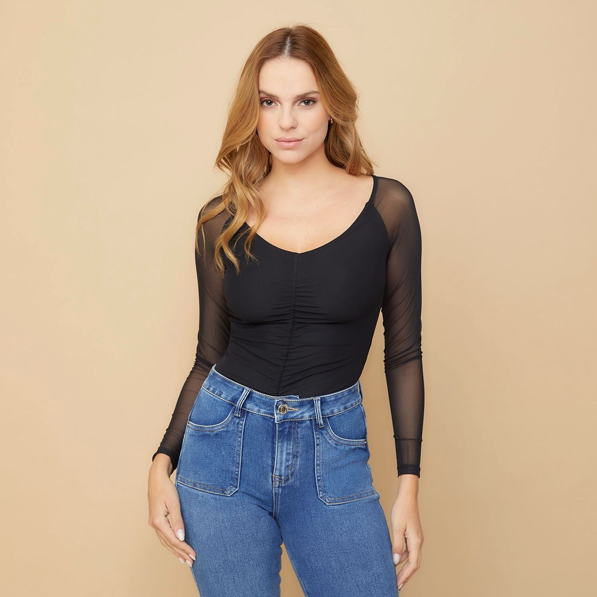 MOSSIMO - Body Manga Larga Mujer Mossimo