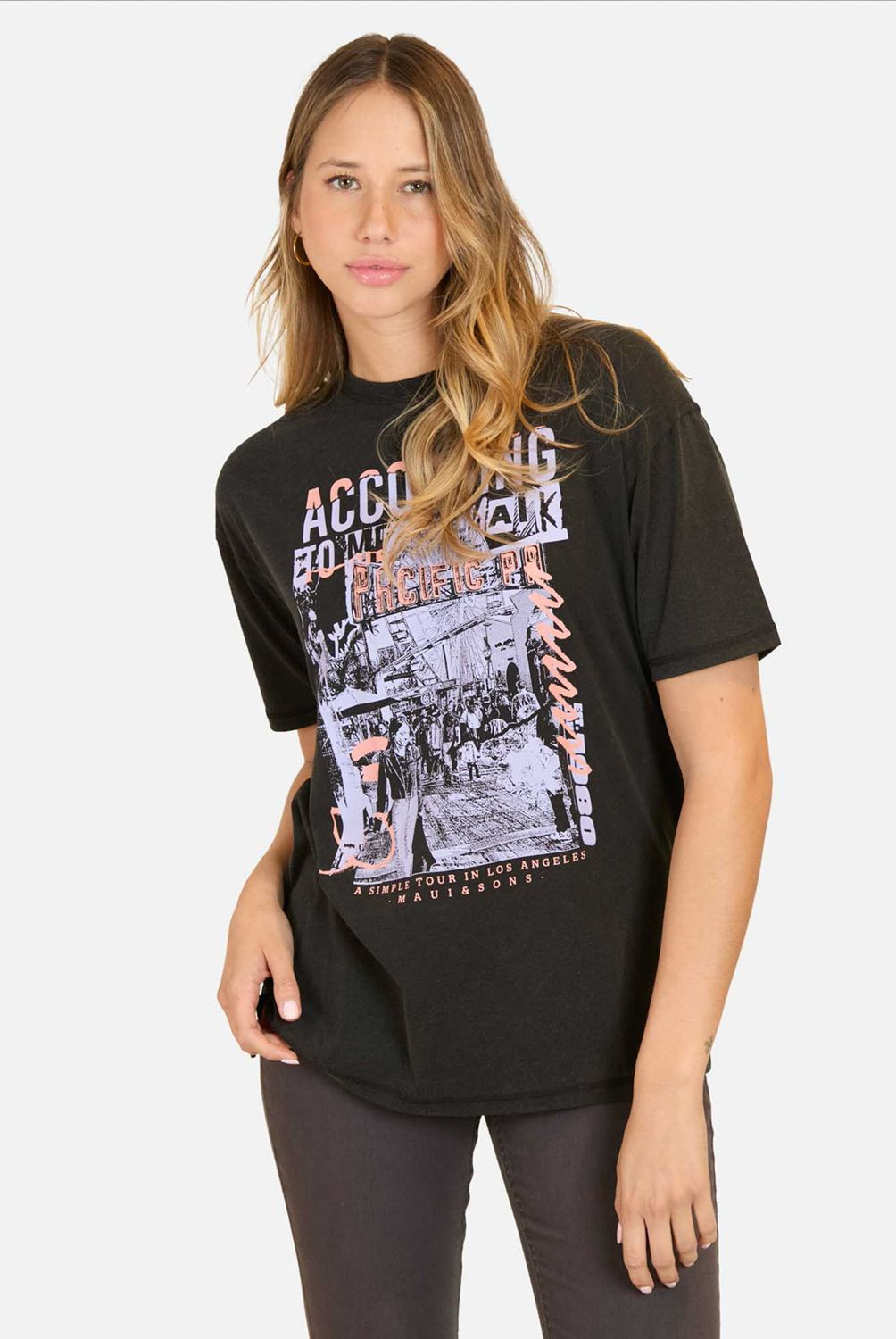 MAUI AND SONS - Polera Manga Corta Algodón Mujer Maui