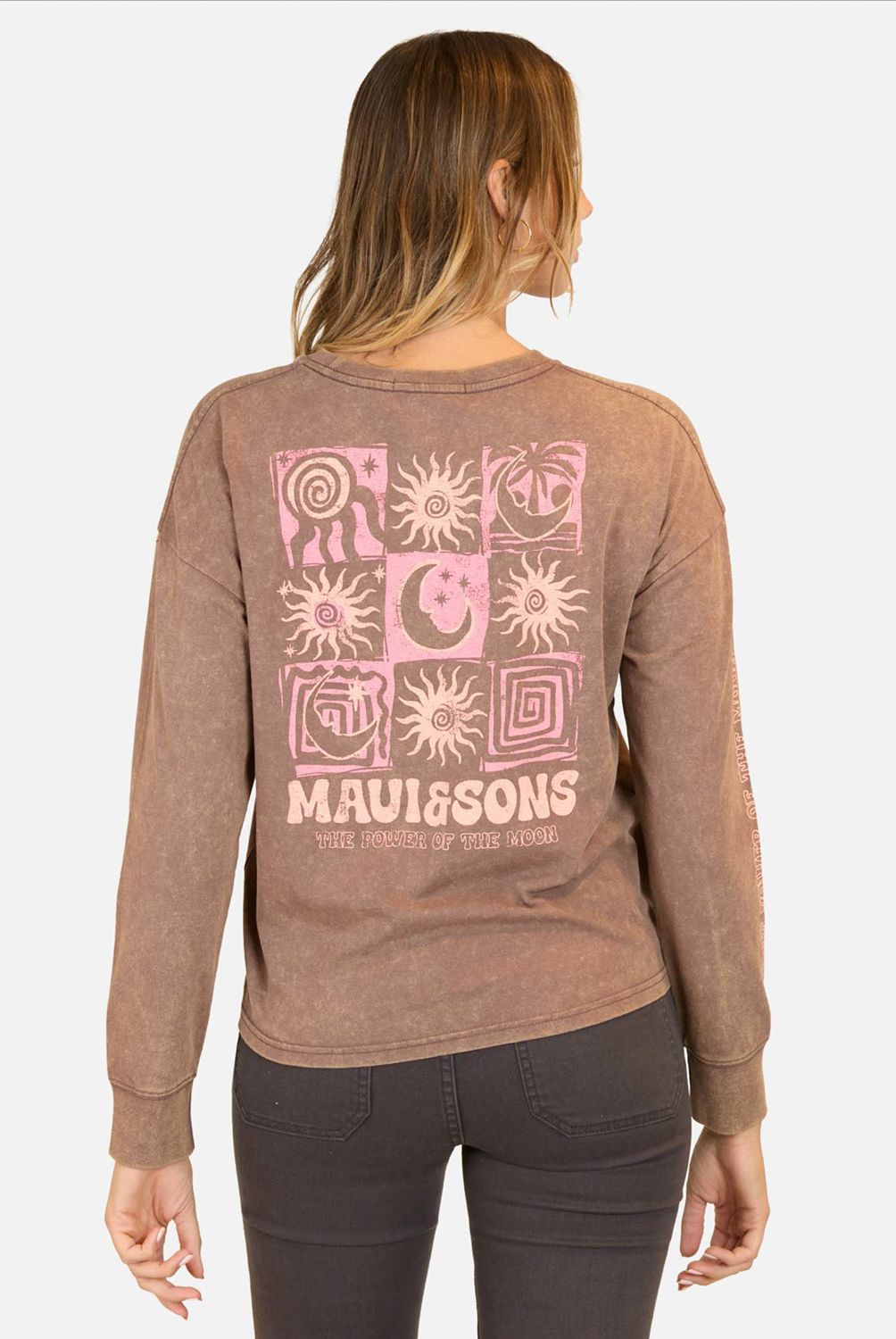 MAUI AND SONS - Polera Manga Larga Algodón Mujer Maui