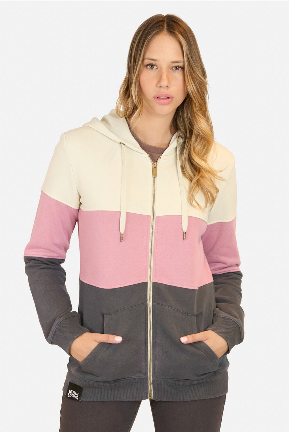 MAUI AND SONS - Poleron Full Zipper Mujer Maui