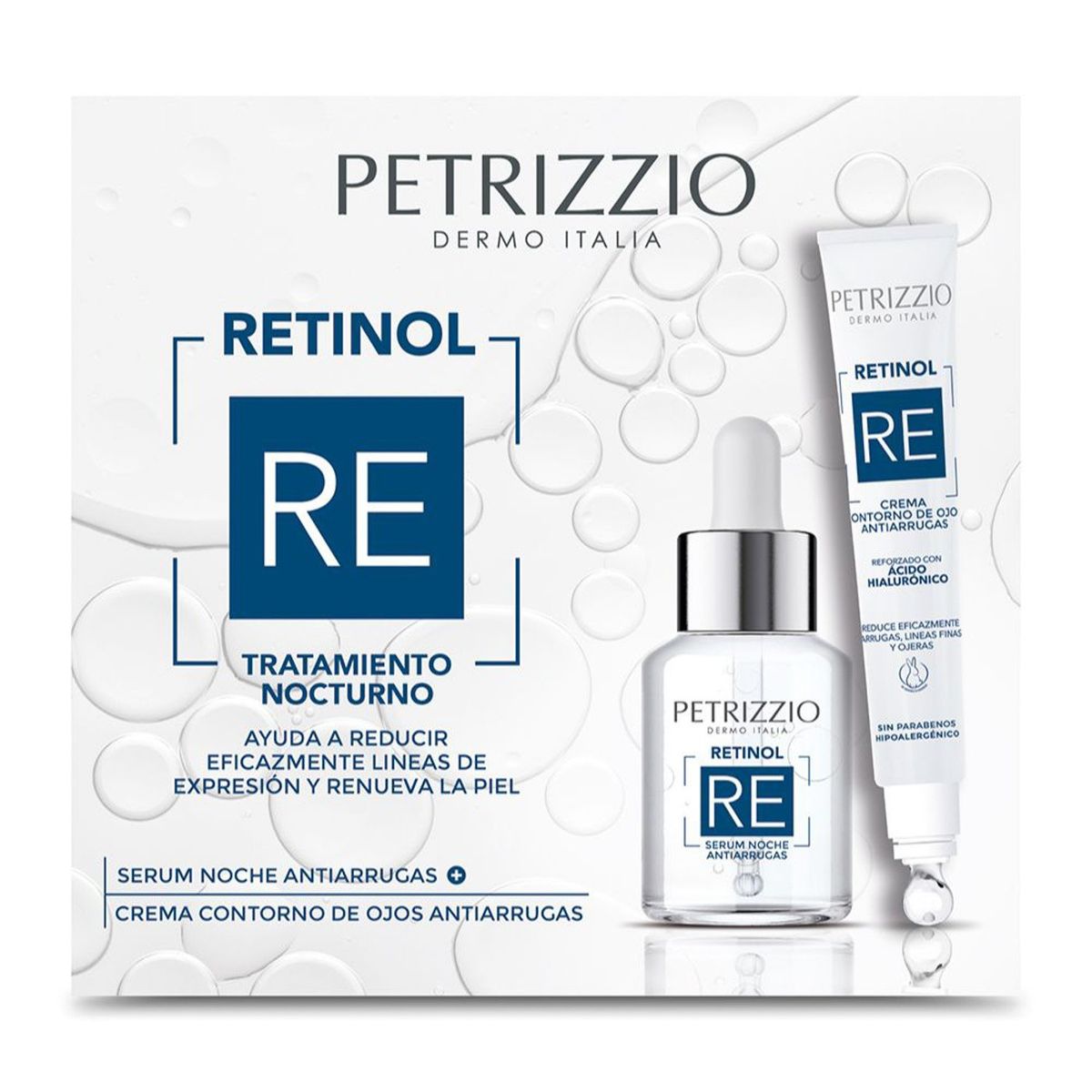 PETRIZZIO - Set Retinol Serum Contorno Ojos Tratamiento Nocturno Antiedad 2 Unidades Petrizzio