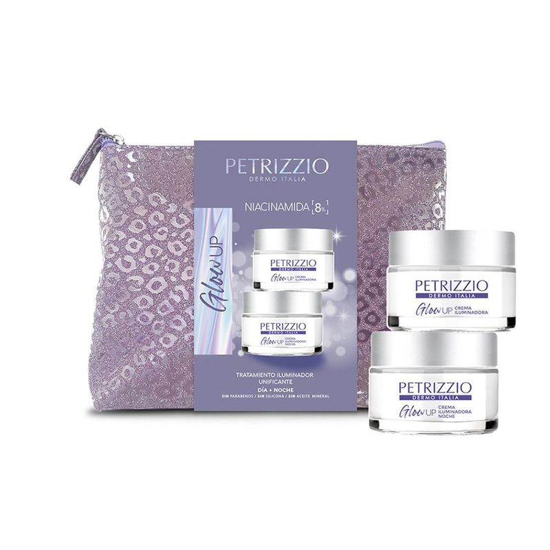 PETRIZZIO - Set de Cremas Glow Up Niacinamida al 8% + Clutch Petrizzio