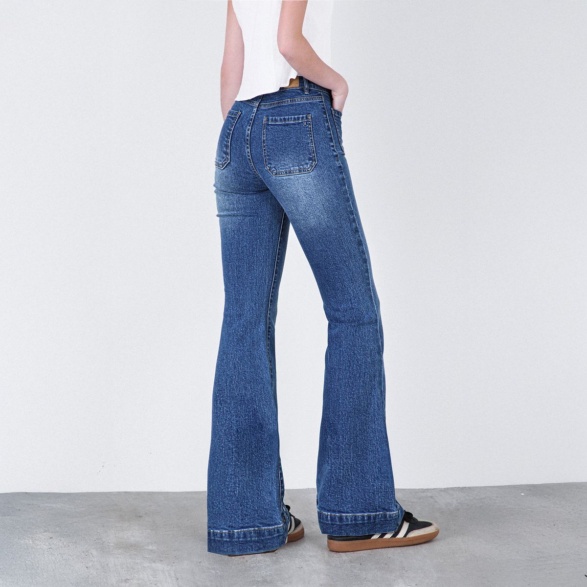 RAINDOOR - Jeans Flare Tiro Alto Mujer Raindoor