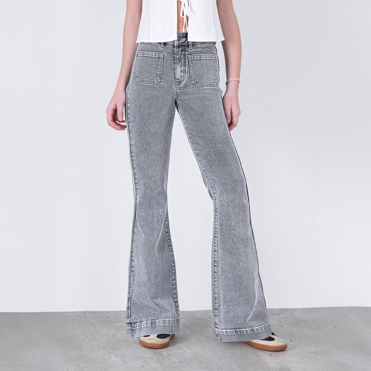 RAINDOOR - Jeans Flare Tiro Alto Mujer Raindoor
