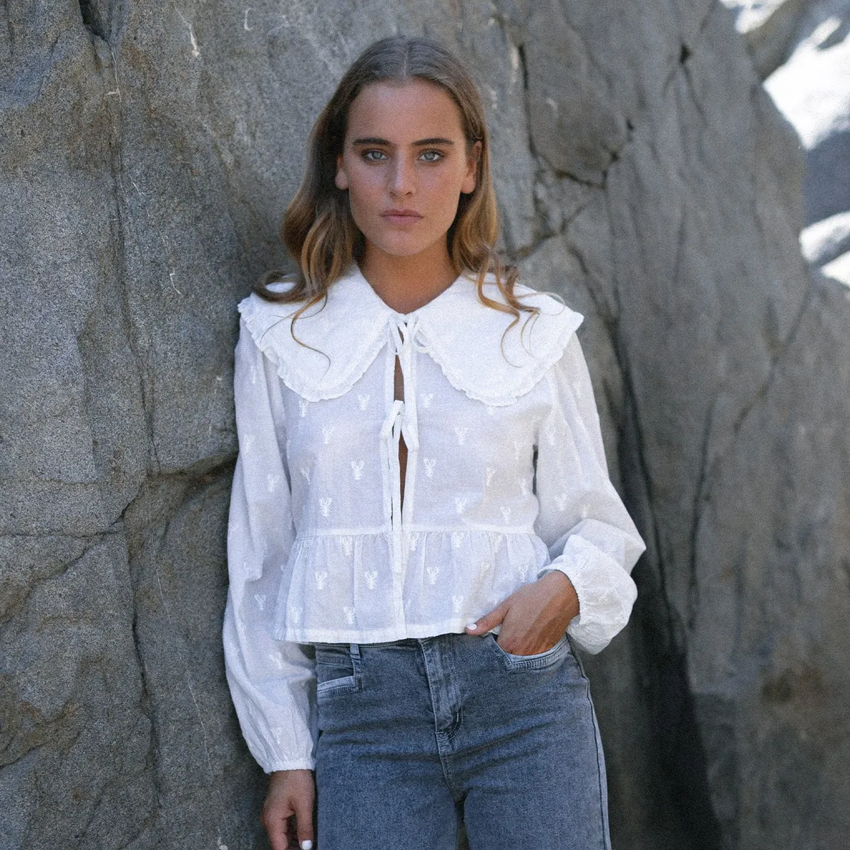 RAINDOOR - Blusa Manga Larga Algodón Mujer Raindoor