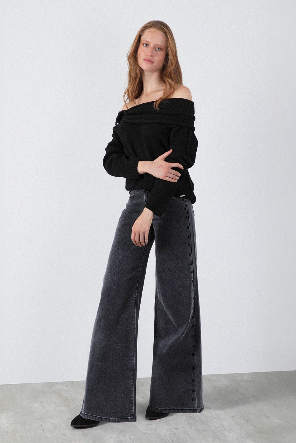 RAINDOOR - Jeans Flare Tiro Alto Mujer Raindoor