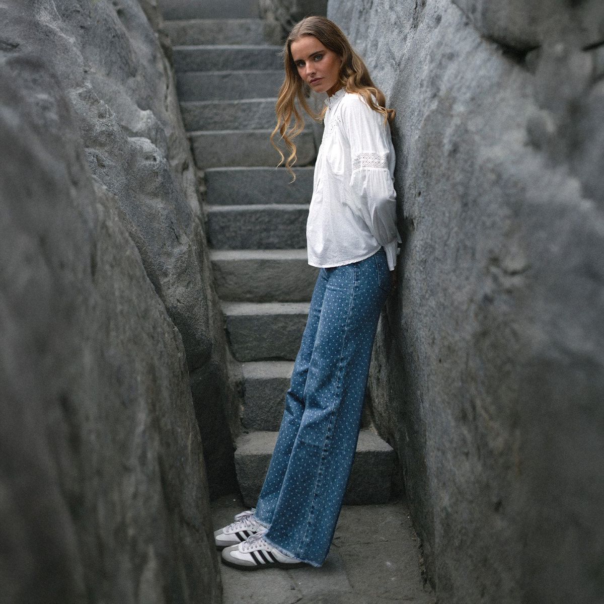 RAINDOOR - Pantalón Straight Tiro Alto Mujer Raindoor