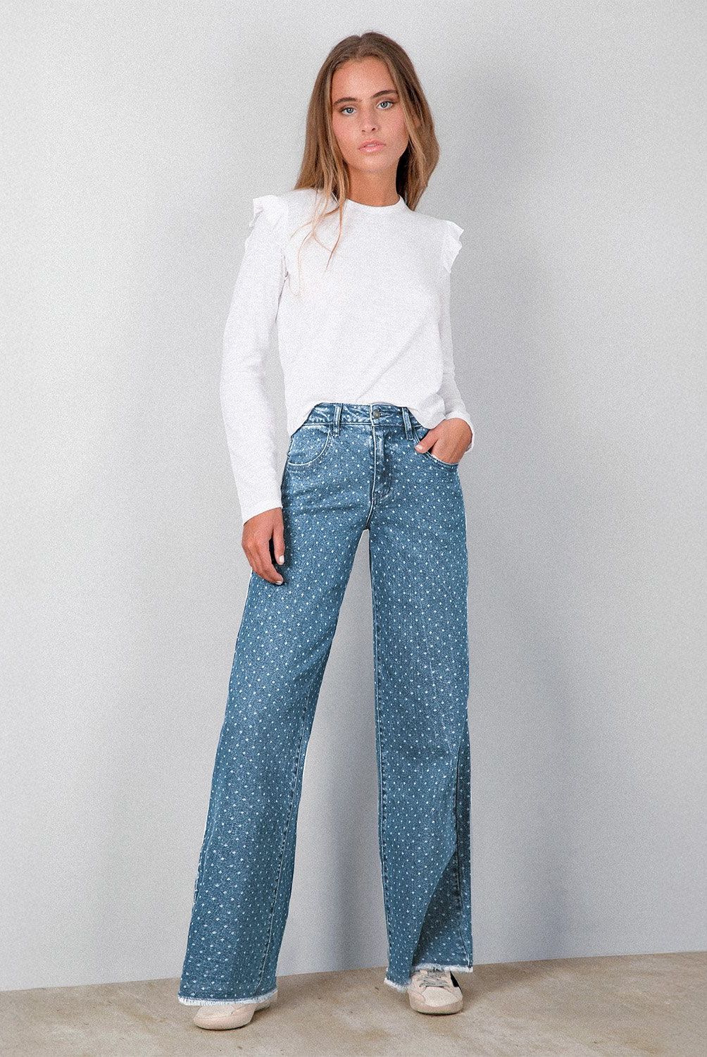 RAINDOOR - Pantalón Straight Tiro Alto Mujer Raindoor