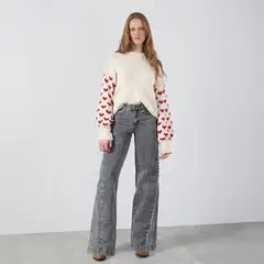 RAINDOOR - Pantalón Straight Tiro Alto Mujer