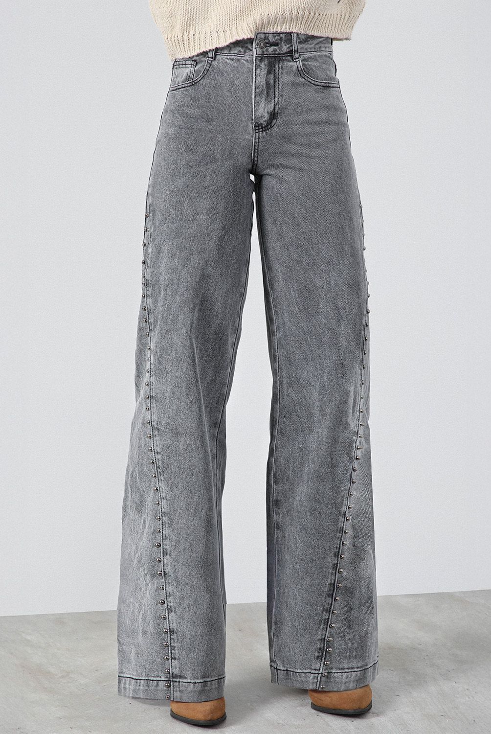 RAINDOOR - Pantalón Straight Tiro Alto Mujer Raindoor