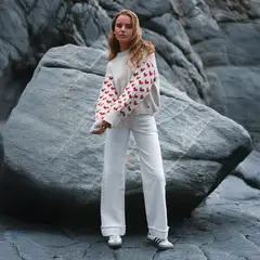 RAINDOOR - Pantalón Straight Tiro Alto Mujer