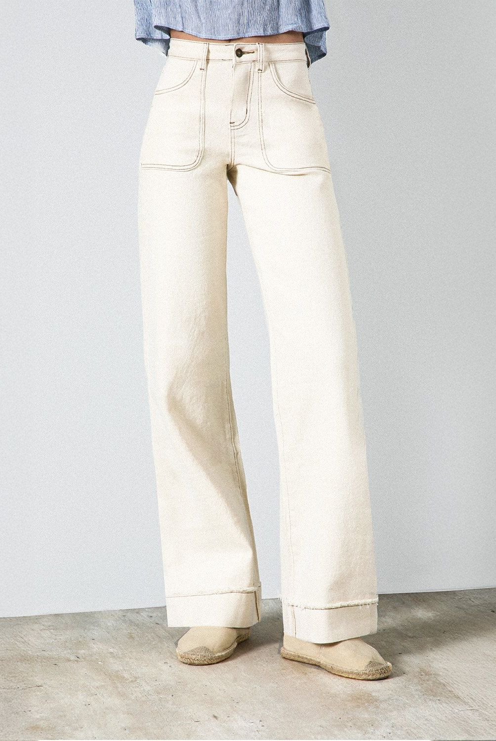 RAINDOOR - Pantalón Straight Tiro Alto Mujer Raindoor