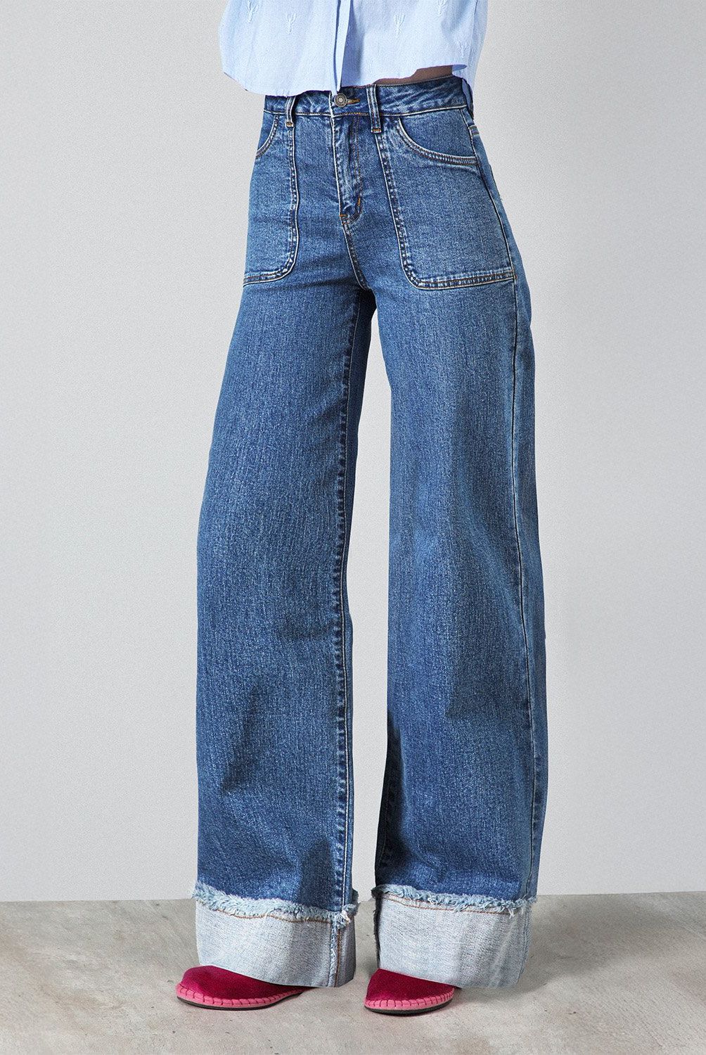 RAINDOOR - Pantalón Straight Tiro Alto Mujer Raindoor