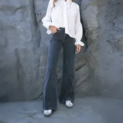RAINDOOR - Pantalón Wide Leg Tiro Alto Mujer