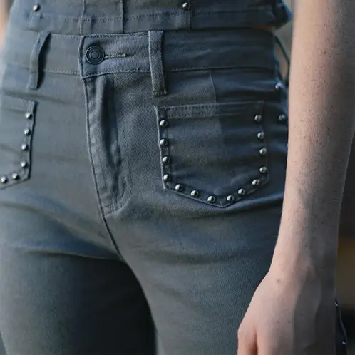 RAINDOOR - Pantalón Straight Tiro Alto Mujer