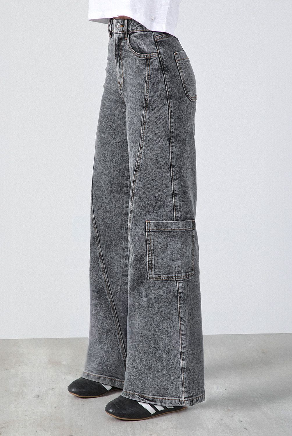 RAINDOOR - Pantalón Wide Leg Tiro Alto Mujer Raindoor