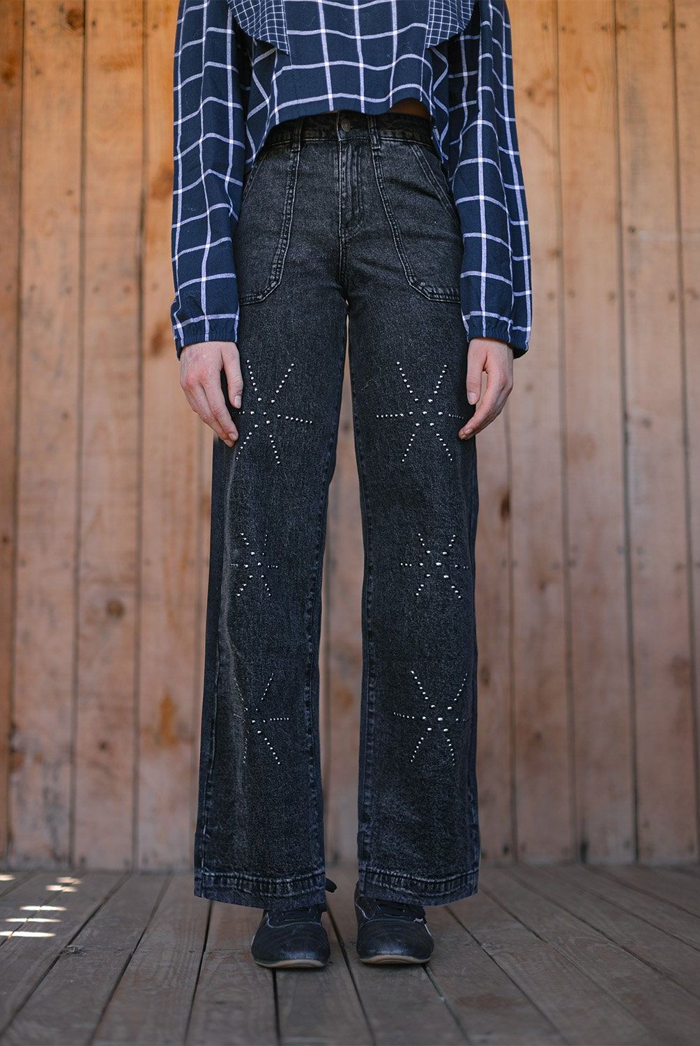 RAINDOOR - Pantalón Wide Leg Tiro Alto Mujer Raindoor