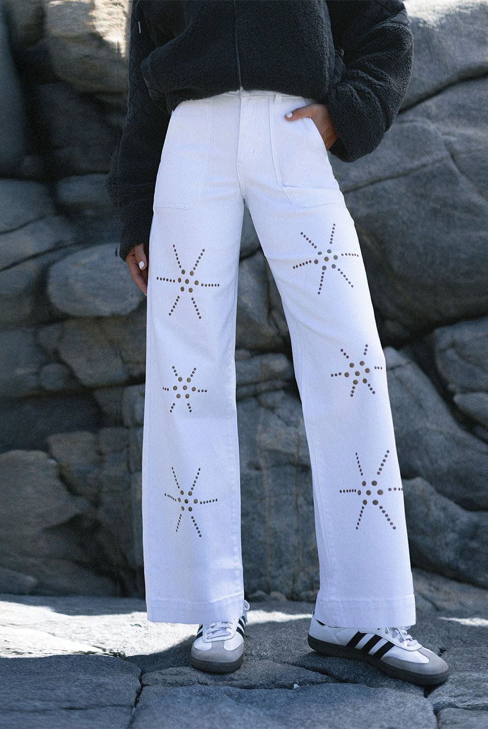 RAINDOOR - Pantalón Wide Leg Tiro Alto Mujer Raindoor